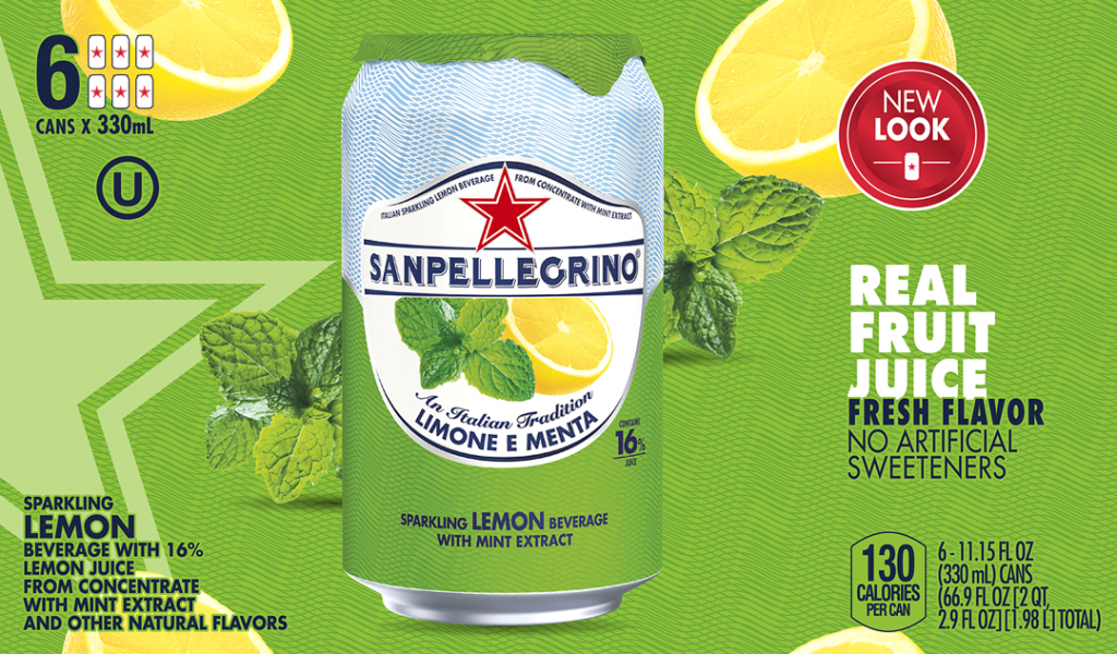 San Pellegrino Limone e Menta box label