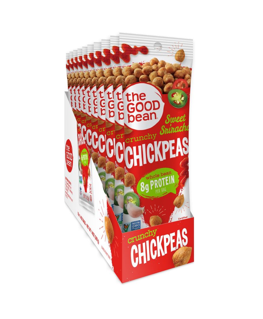 The Good Bean Crunchy Chickpeas Snacks Grab & Go, Sweet Sriracha