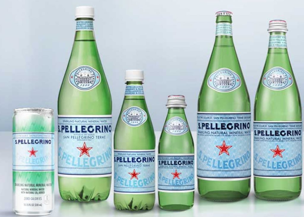 S.Pellegrino sparkling mineral water packaging options