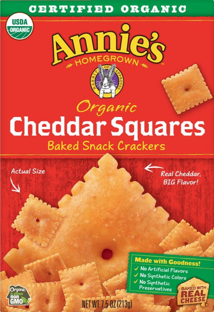 Annie's Organic Cheddar Squares, Baked Cheese Crackers