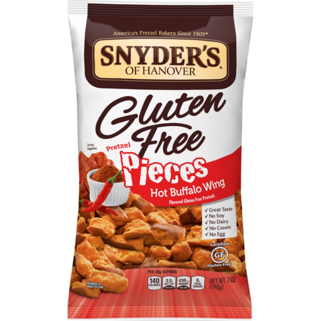Snyder's of Hanover Gluten Free Pretzel Pieces, Hot Buffalo Wing, 7 Ounce Bag