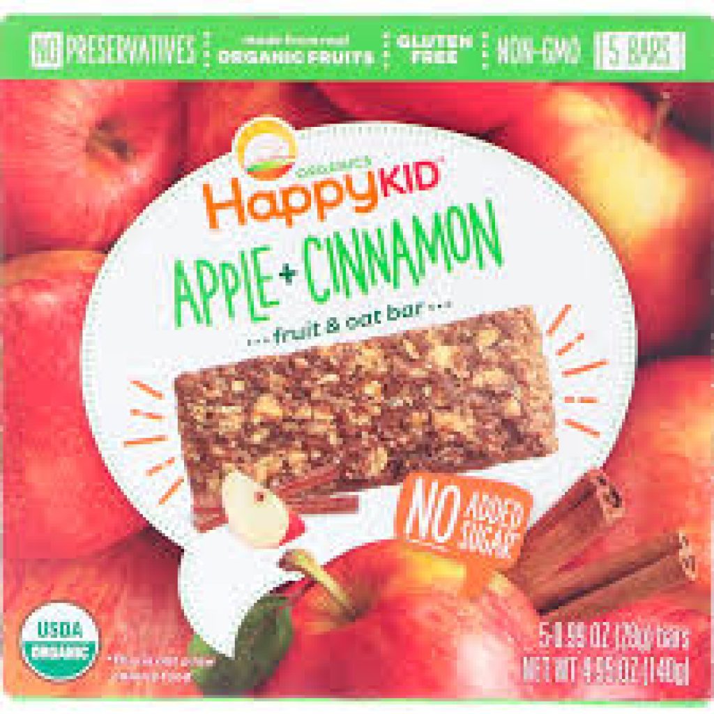 Happy Kid Organic Fruit & Oat Bar Apple Cinnamon