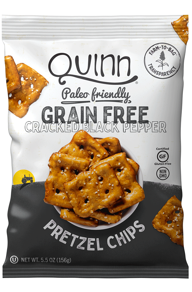 Quinn Cracked Pepper & Sea Salt Grain Free Pretzel Chip