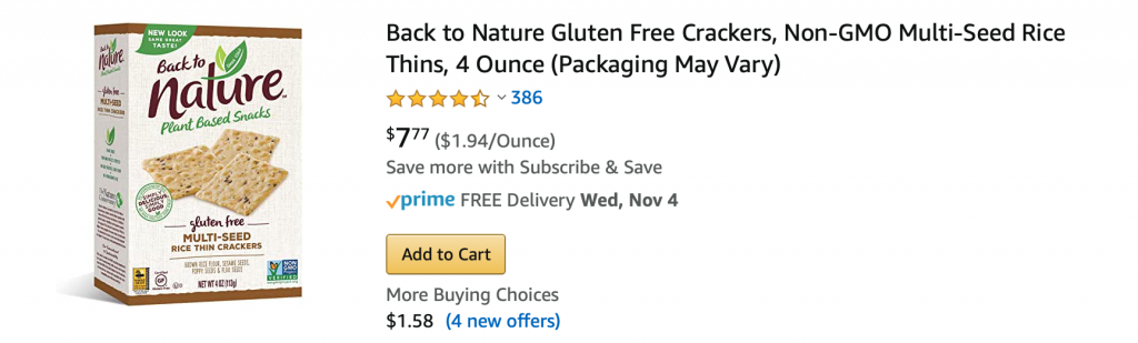 Back to nature Crackers More Buying Options