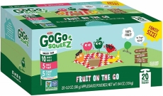 GoGo squeeZ Applesauce on the Go, Variety Pack (20 Pouches), Gluten Free, Vegan Friendly, Healthy Snacks, Unsweetened, Recloseable BPA Free Pouch