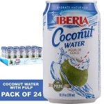 Iberia Coconut Water with Pulp, 10.5 oz, Pack of 24, for $17.76