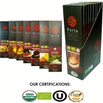 Perla Organic Vegan Dark Chocolate Bars – Gourmet Variety Box – 10 Pack for $17.50, was $49.99
