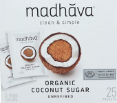 MADHAVA Organic Coconut Sugar Single Serve Packets, Pack of 25, for $1.37