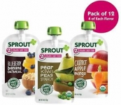 Sprout Organic Baby Food Pouches Stage 2 Sprout Organic Baby Food Variety Pack (Pack of 12)