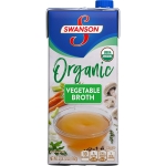 Swanson Organic Broth, Vegetable, 32 oz. Resealable Carton (Pack of 12)